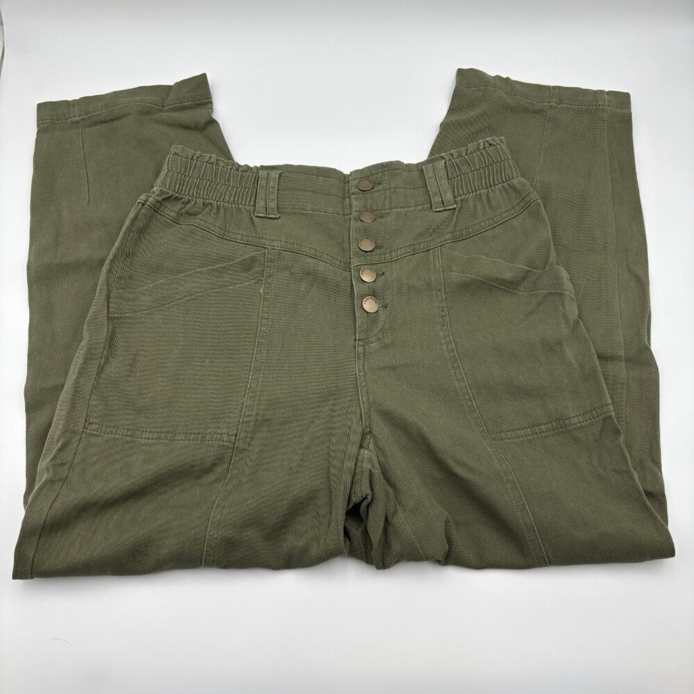 Women's Small Mid-Rise Tapered Fit Pants - Knox Rose Olive Green - Picture 2 of 11